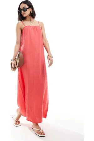 VERO MODA Strappy maxi dress in poppy