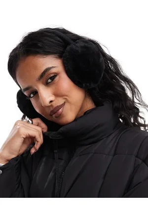 Pieces® Faux fur ear muffs in
