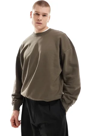 Only & Sons Oversized crew neck sweat in brown