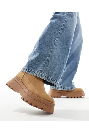 ASOS Worker boots in tan with chunky sole
