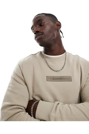 Calvin Klein Embroidered logo sweatshirt in beige