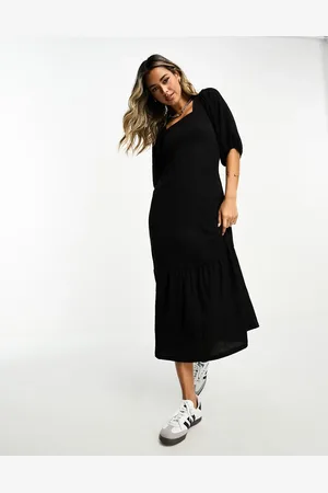 In wear Puff sleeve midi dress in
