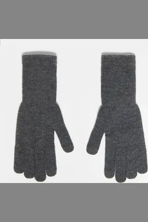 My Accessories Man plain knit touch screen gloves in