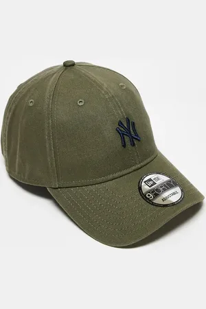 New Era NY Yankees 9forty washed mini logo cap in khaki