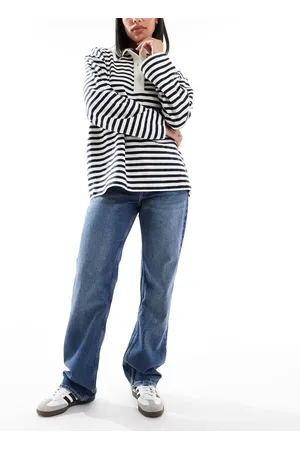 Bershka Straight leg jeans in dark wash