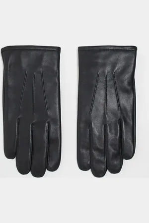 ASOS Leather touchscreen gloves in