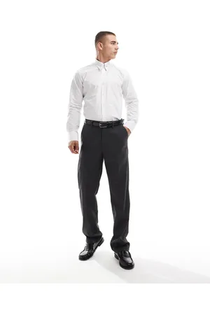 Shelby & Sons Shelby and Sons roslin smart shirt in with collar bar detail