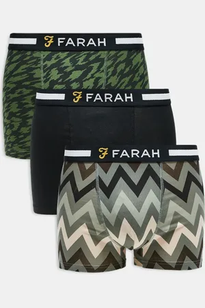 Farah 3pack boxers in black and all over print