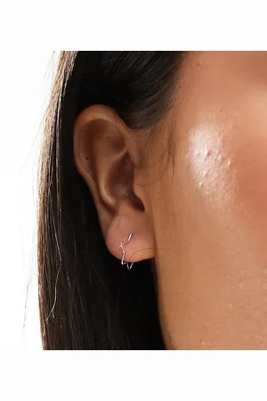 Kingsley Ryan Star hoop earrings in sterling