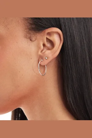 Kingsley Ryan 25mm hoop earrings in sterling