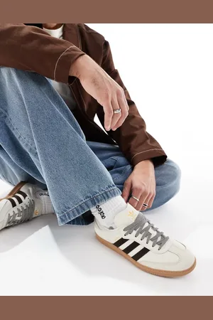 adidas Samba OG trainers in cream and dark brown