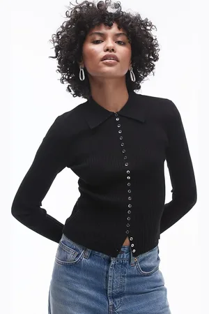 MANGO Button detail cardigan in