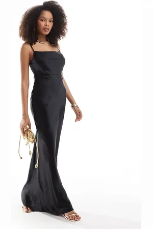 Pretty Lavish Bridesmaid Keisha satin maxi dress in