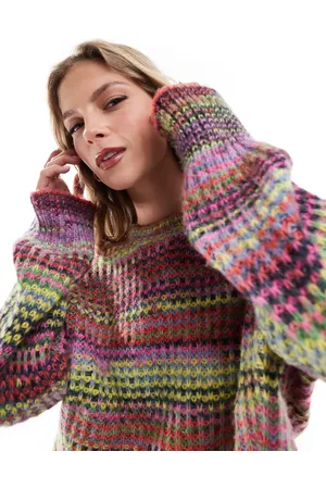 JJXX Spacedye knitted jumper in colour
