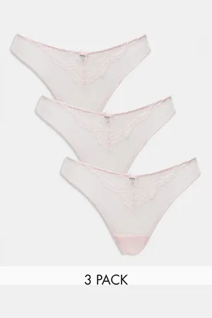 Boux Avenue 3 pack lace thongs in