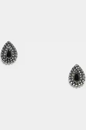 Kingsley Ryan Teardrop stud with black onyx stud earrings in sterling