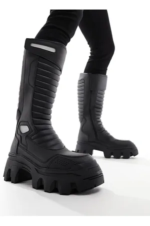 ASOS Chunky boot with biker details in