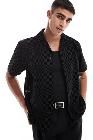 Twisted Tailor Checkerboard short sleeve shirt in