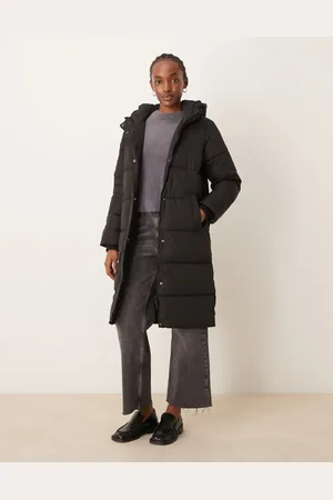 New Look Puffer longline coat in