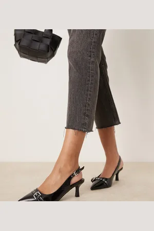 New Look Buckle detail slingback heeled shoe in