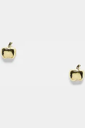 Kingsley Ryan Apple stud earrings in plated