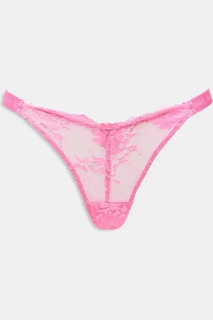 Boux Avenue 3 pack lace thongs in bubblegum