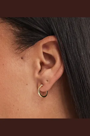 Kingsley Ryan 14mm clasp hoop earrings in plated