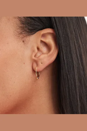 Kingsley Ryan 16mm ball hoop earrings in plated