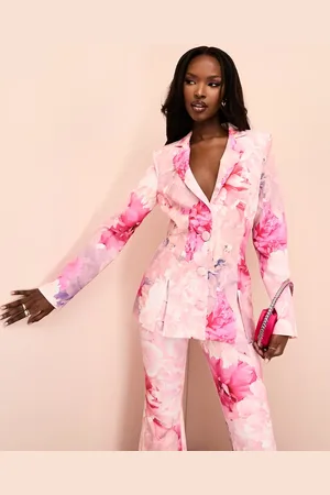 ASOS Co-ord suit blazer in pink floral print