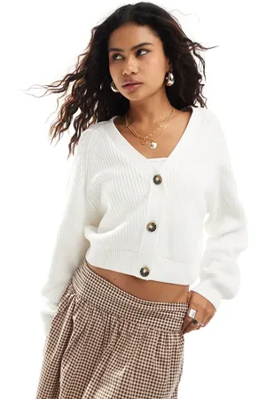 Monki Cable rib knitted cardigan in