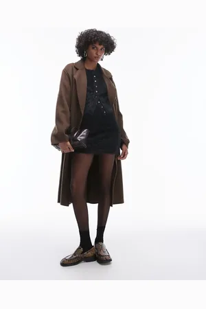MANGO Longline wool coat in
