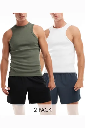ASOS 2 pack Icon 5 inch quick dry training short with zip pocket in black and navy