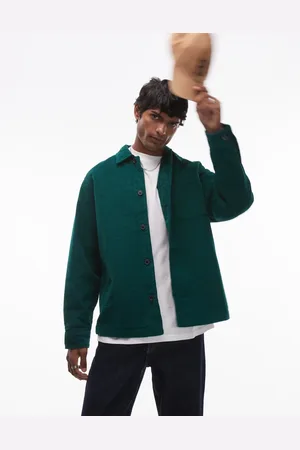 SELECTED Textured padded overshirt in