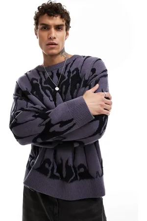 Weekday Cypher with textured jacquard graphic in purple