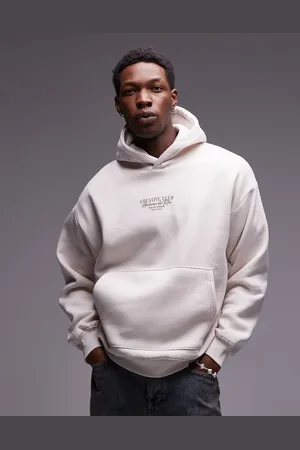 SELECTED Oversized hoodie in cream with backprint