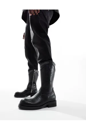 Koi Footwear KOI The Last Courtship ornate stacked western cowboy boots in lizard