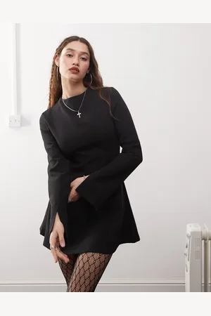 Weekday Structured long sleeve mini dress in