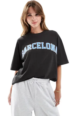 Cotton On Cotton On oversized washed t-shirt with Barcelona print