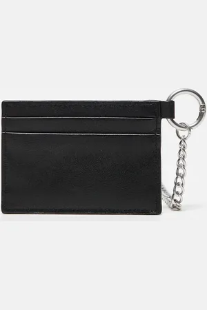 AllSaints Makoto leather chain cardholder in