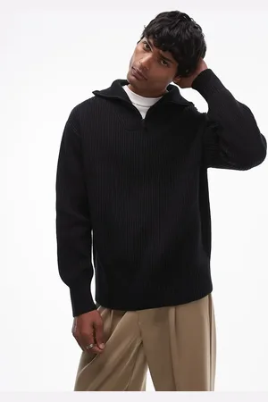 SELECTED Half zip jumper in