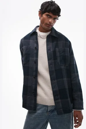 SELECTED Oversized overshirt in check