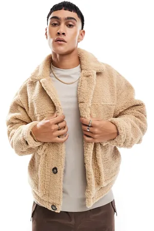 Pull&Bear Borg trucker jacket in sand