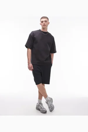 Topman Oversized fit short sleeve sweatshirt in washed