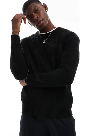 JJ Ribbed crew neck jumper in