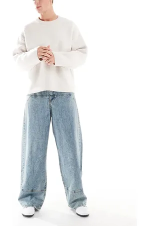 ASOS Super baggy carpenter jeans in mid wash