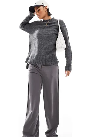 VERO MODA Oversized high neck jumper in medium melange