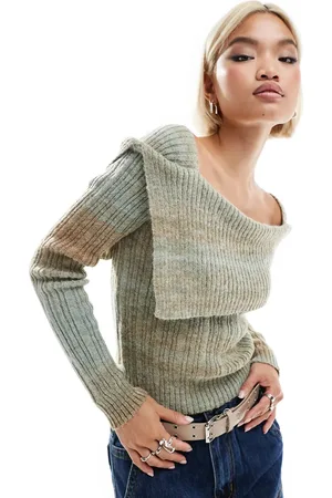 Daisy Street Off shoulder space knit jumper