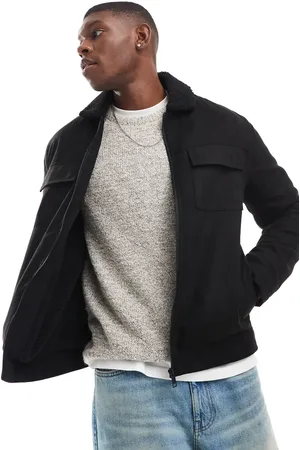 Threadbare Faux suede jacket with borg lining in
