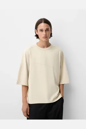 Bershka Collection oversized t-shirt in beige