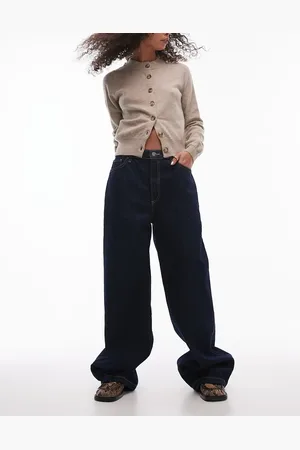 MANGO Capsule straight leg rigid denim jeans in dark